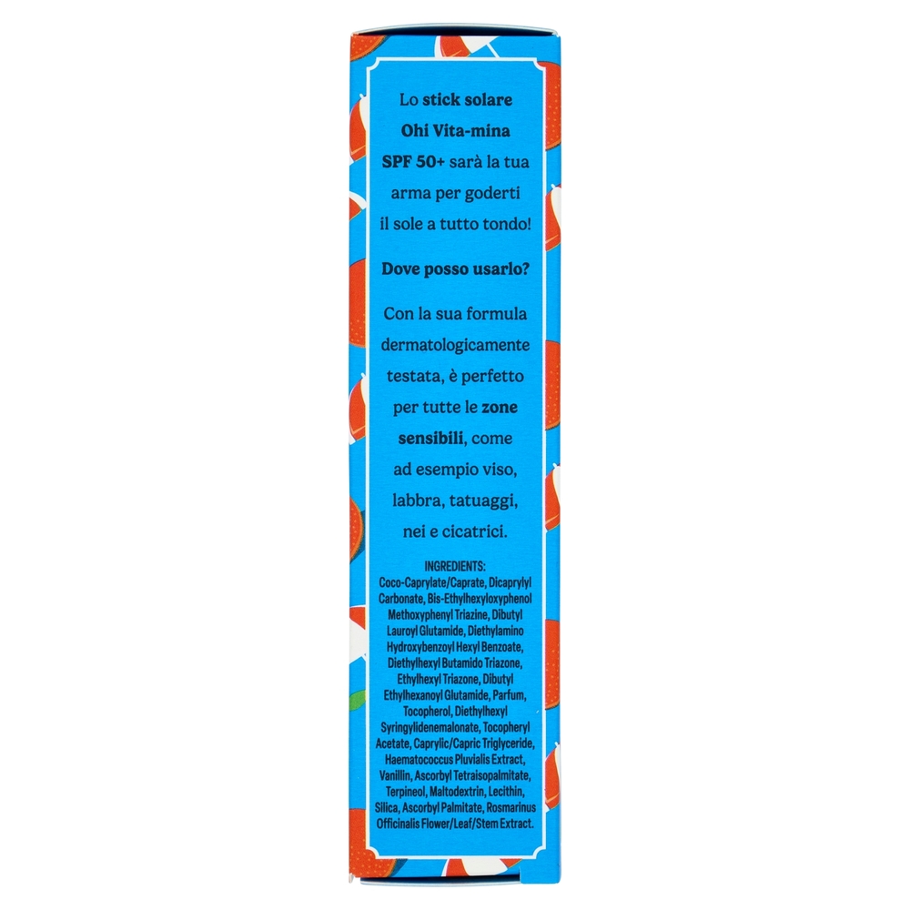 Bilboa Ohi Vita-mina Stick Solare 50+ Protezione Molto Alta con Multivitamina 10 ml